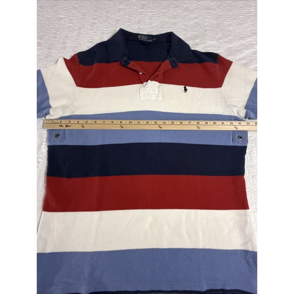 Rare Polo Ralph Lauren Rugby Shirt Mens XL Multicolor Striped Cotton Pony Soft - Picture 5 of 7